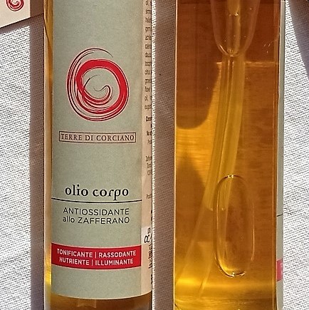 Olio corpo allo zafferano, sublimante antiossidante